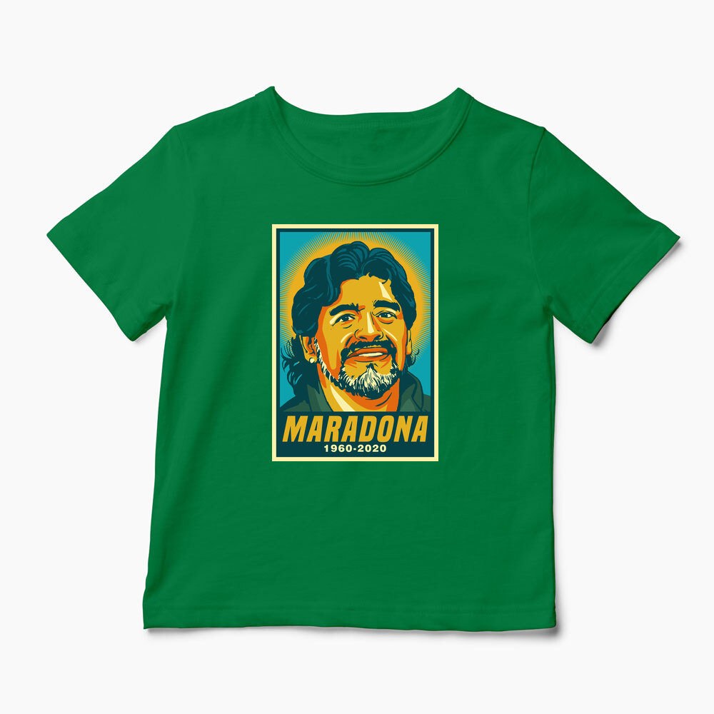 Tricou Personalizat Maradona RIP 1960-2020 - Copii-Verde