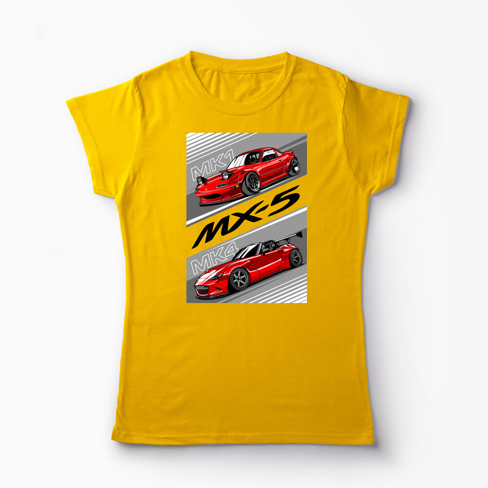 Tricou Personalizat Mazda MX-5 NA ND - Femei-Galben
