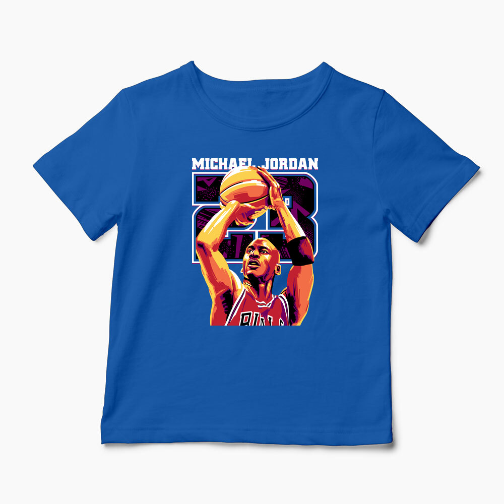 Tricou Personalizat Michael Jordan 23 - Copii-Albastru Regal