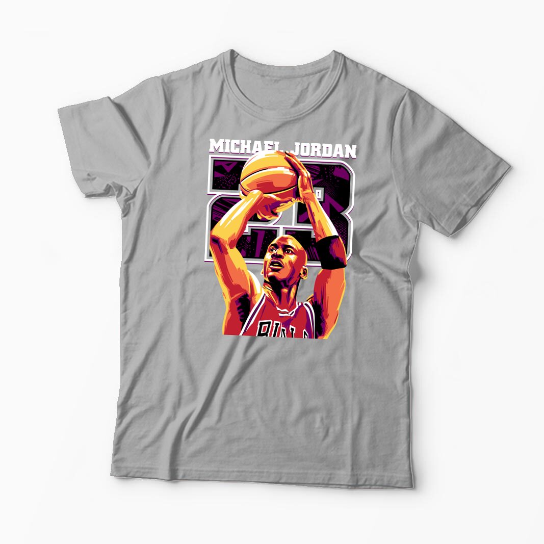 Tricou Personalizat Michael Jordan 23 - Bărbați-Gri