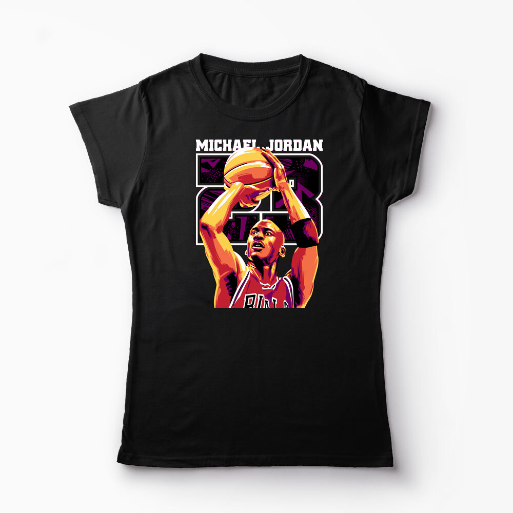 Tricou Personalizat Michael Jordan 23 - Femei-Negru