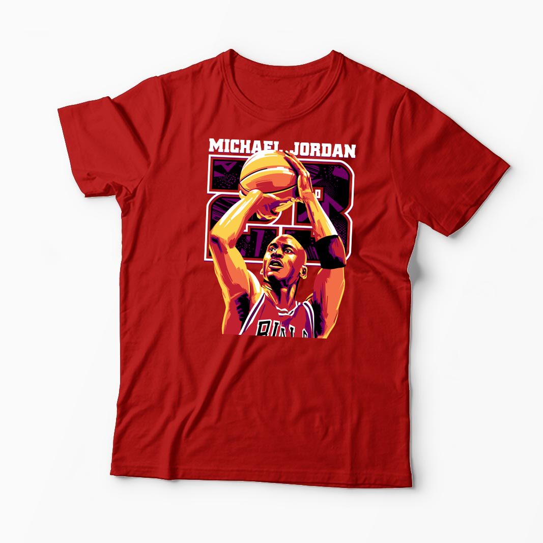 Tricou Personalizat Michael Jordan 23 - Bărbați-Roșu