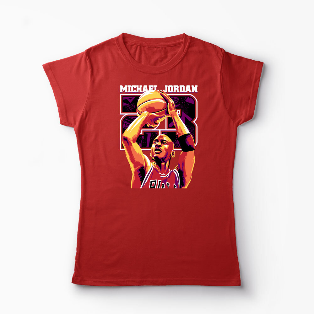 Tricou Personalizat Michael Jordan 23 - Femei-Roșu