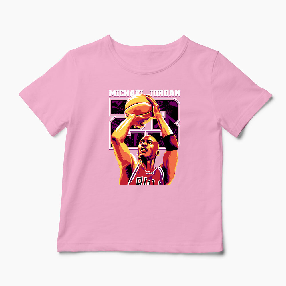 Tricou Personalizat Michael Jordan 23 - Copii-Roz