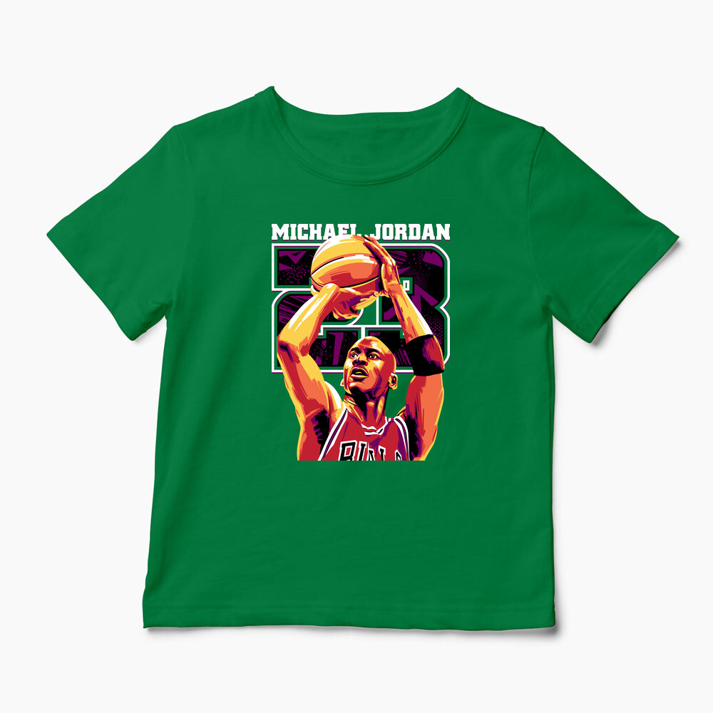 Tricou Personalizat Michael Jordan 23 - Copii-Verde
