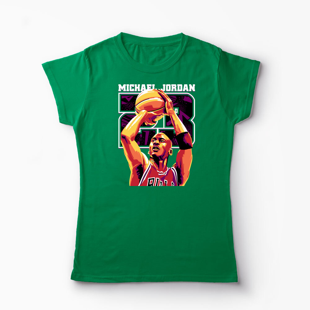 Tricou Personalizat Michael Jordan 23 - Femei-Verde