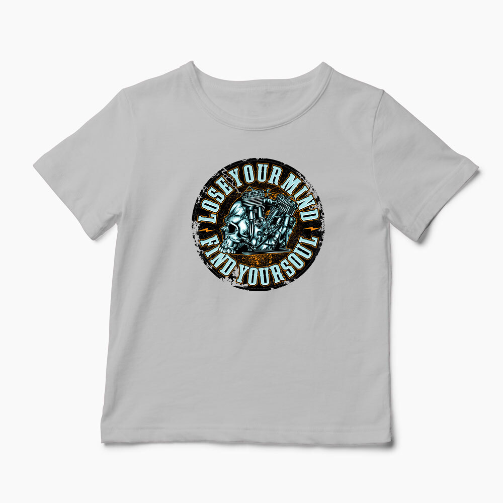 Tricou Personalizat Motociclisti Find Your Soul - Copii-Gri