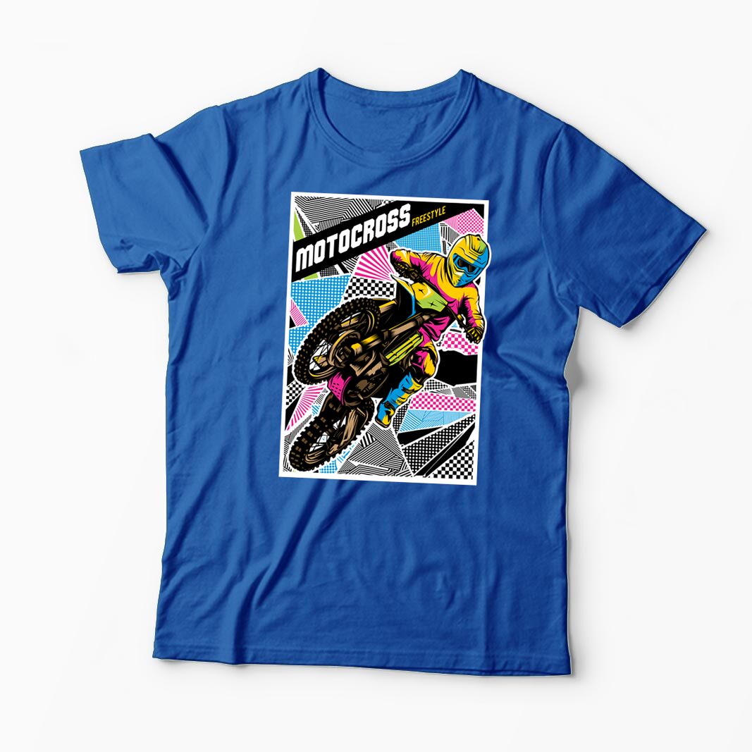 Tricou Personalizat Motocross Freestyle - Bărbați-Albastru Regal