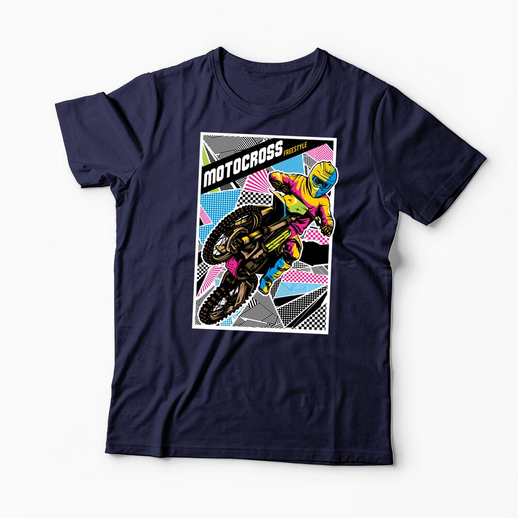 Tricou Personalizat Motocross Freestyle - Bărbați-Bleumarin