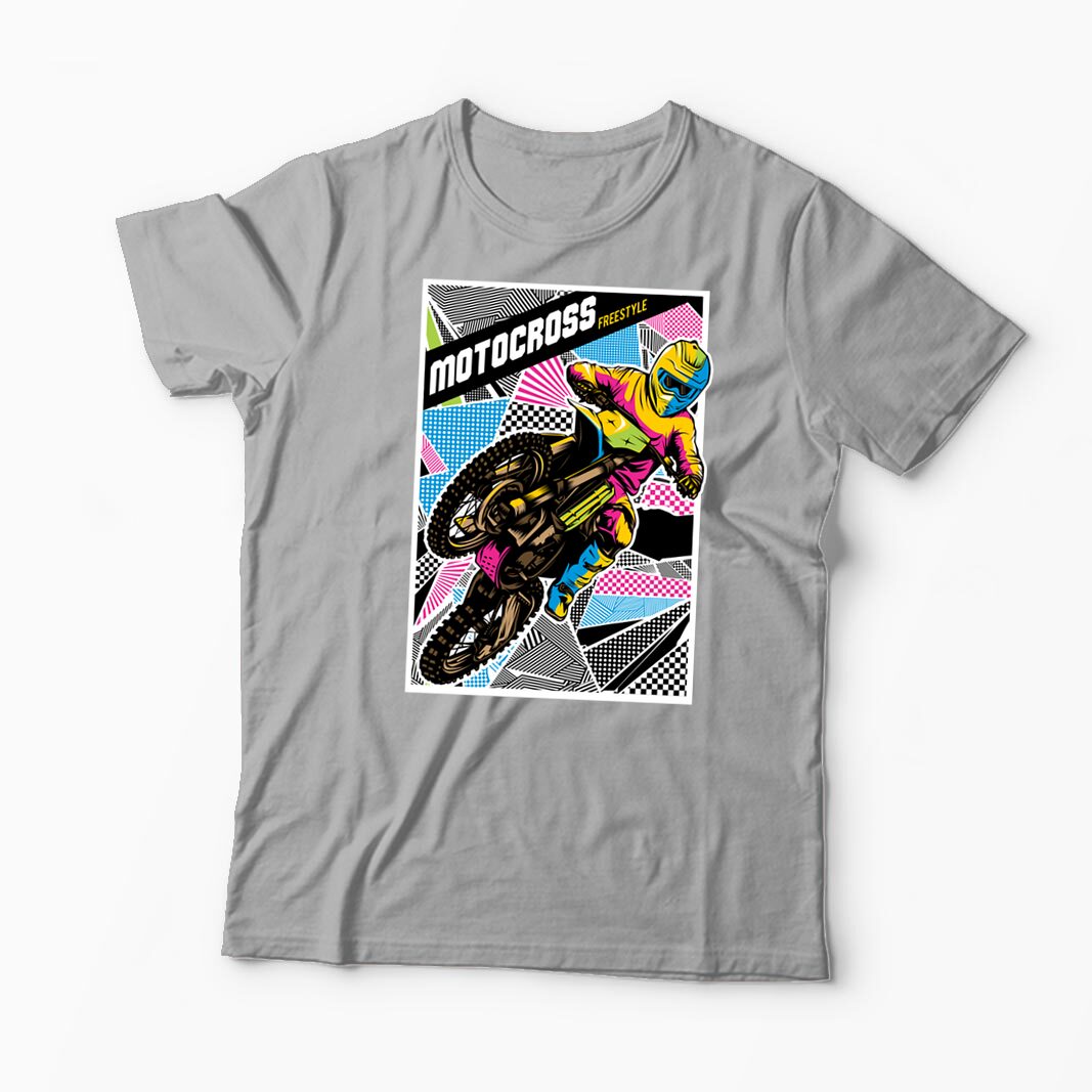 Tricou Personalizat Motocross Freestyle - Bărbați-Gri