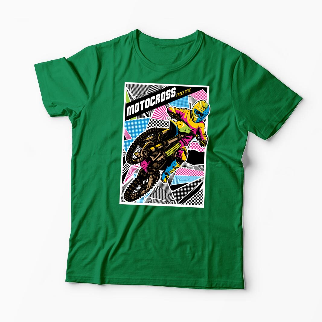 Tricou Personalizat Motocross Freestyle - Bărbați-Verde