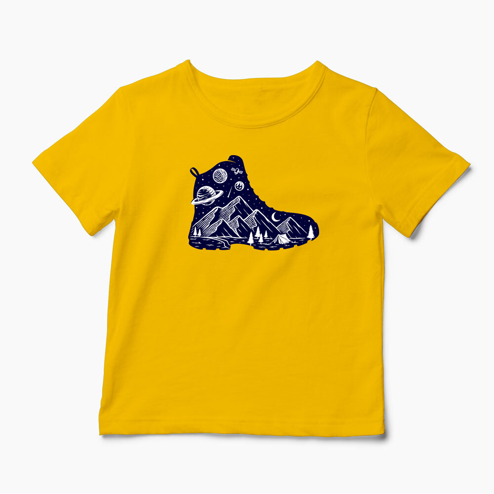 Tricou Personalizat Pas Spre Natură - Step To Nature - Copii-Galben