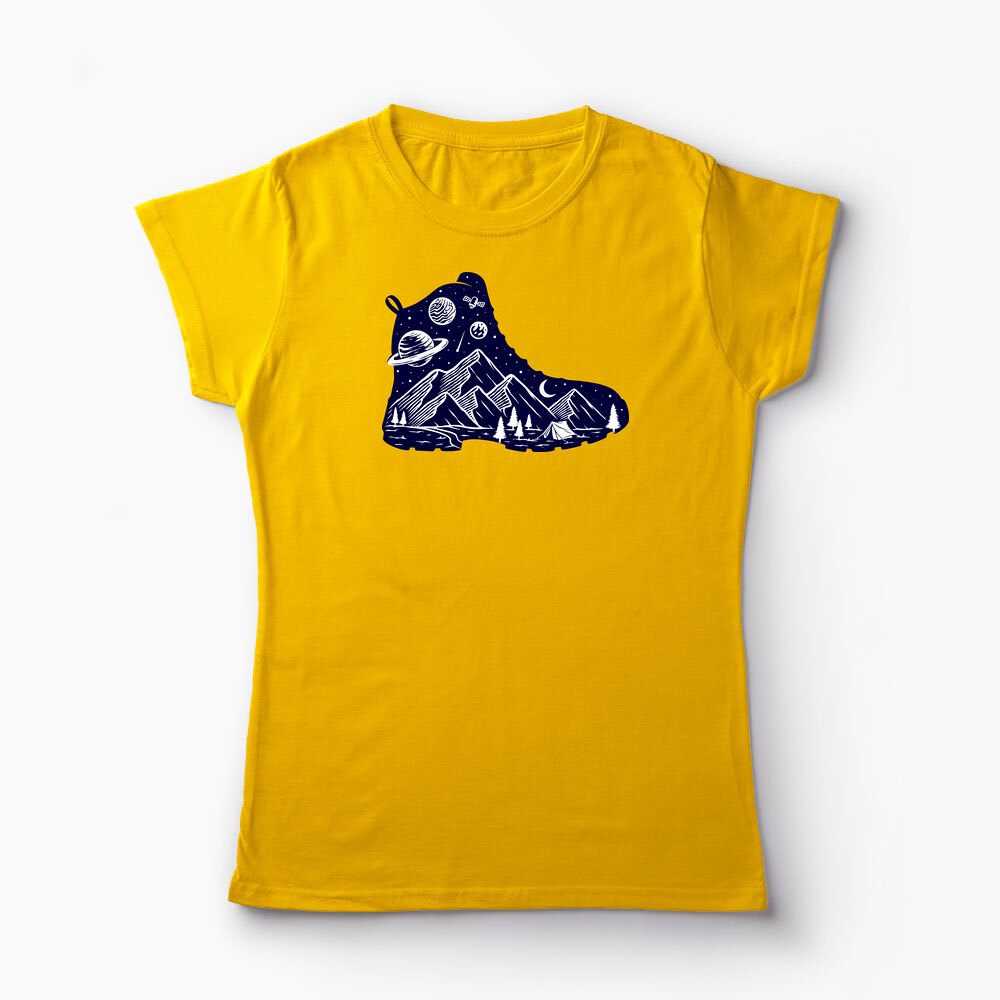 Tricou Personalizat Pas Spre Natură - Step To Nature - Femei-Galben