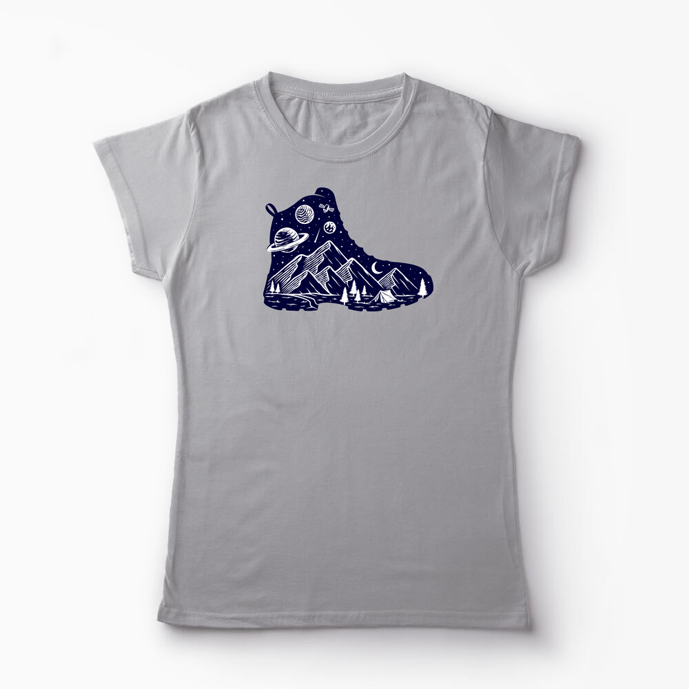 Tricou Personalizat Pas Spre Natură - Step To Nature - Femei-Gri