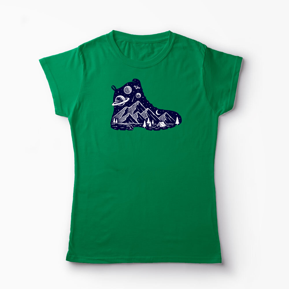 Tricou Personalizat Pas Spre Natură - Step To Nature - Femei-Verde