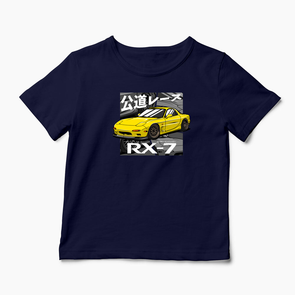 Tricou Personalizat Pasionați Mazda RX7 - Copii-Bleumarin