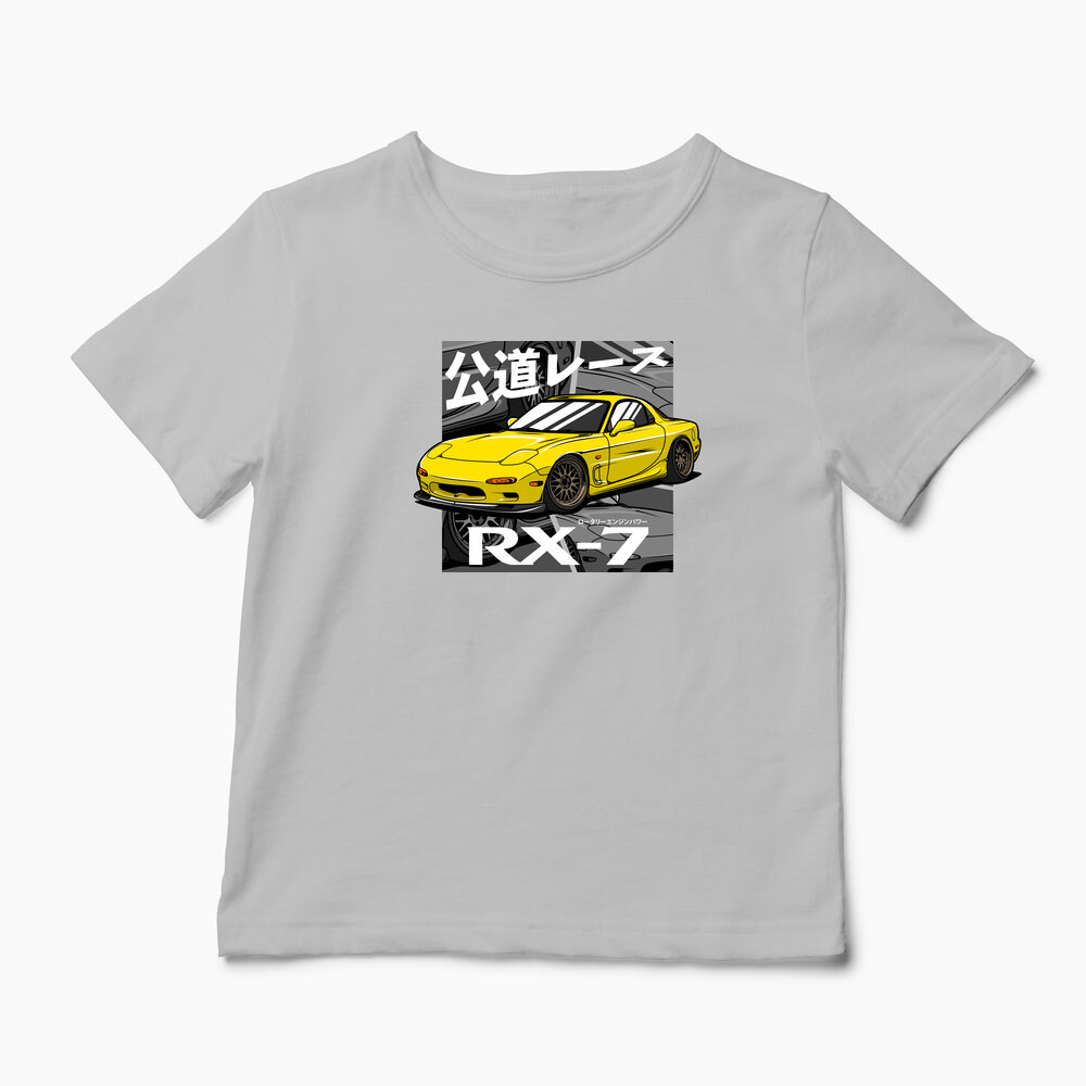 Tricou Personalizat Pasionați Mazda RX7 - Copii-Gri
