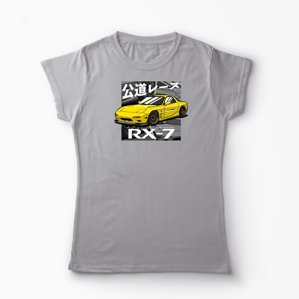 Tricou Personalizat Pasionați Mazda RX7 - Femei-Gri