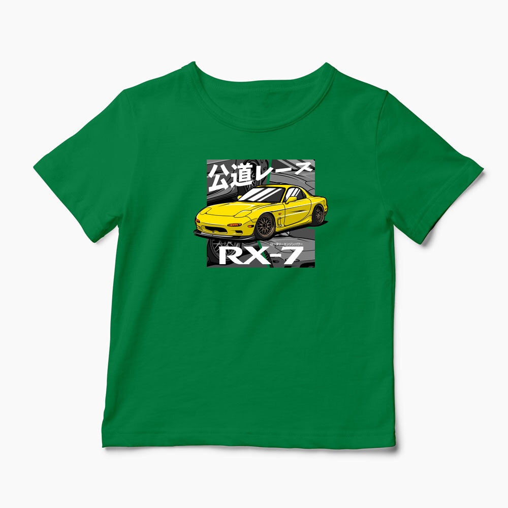 Tricou Personalizat Pasionați Mazda RX7 - Copii-Verde