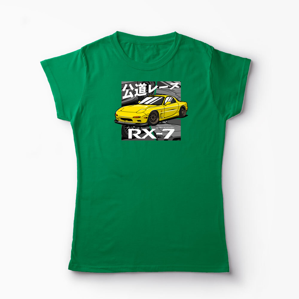 Tricou Personalizat Pasionați Mazda RX7 - Femei-Verde