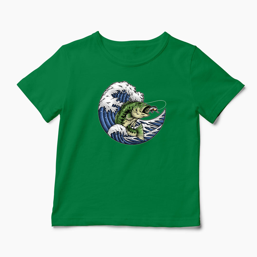 Tricou Personalizat Pescuit Biban - Copii-Verde