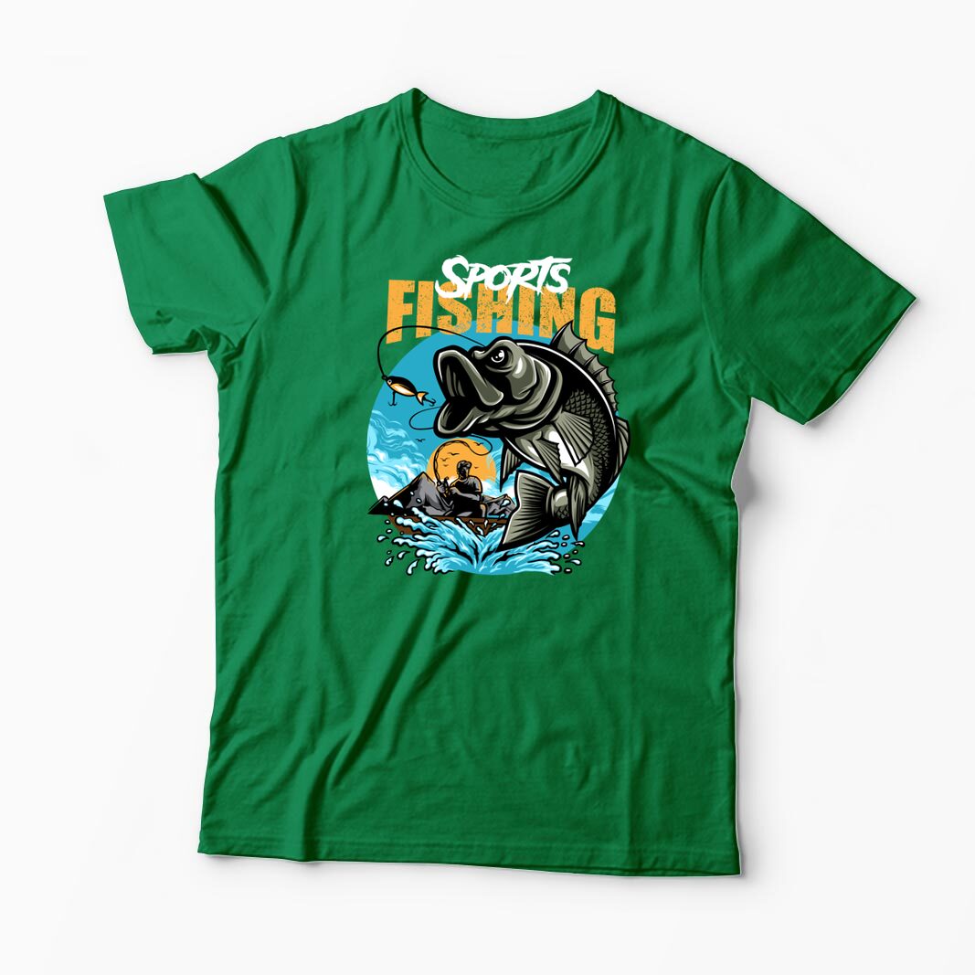 Tricou Personalizat Pescuit Sportiv - Bărbați-Verde