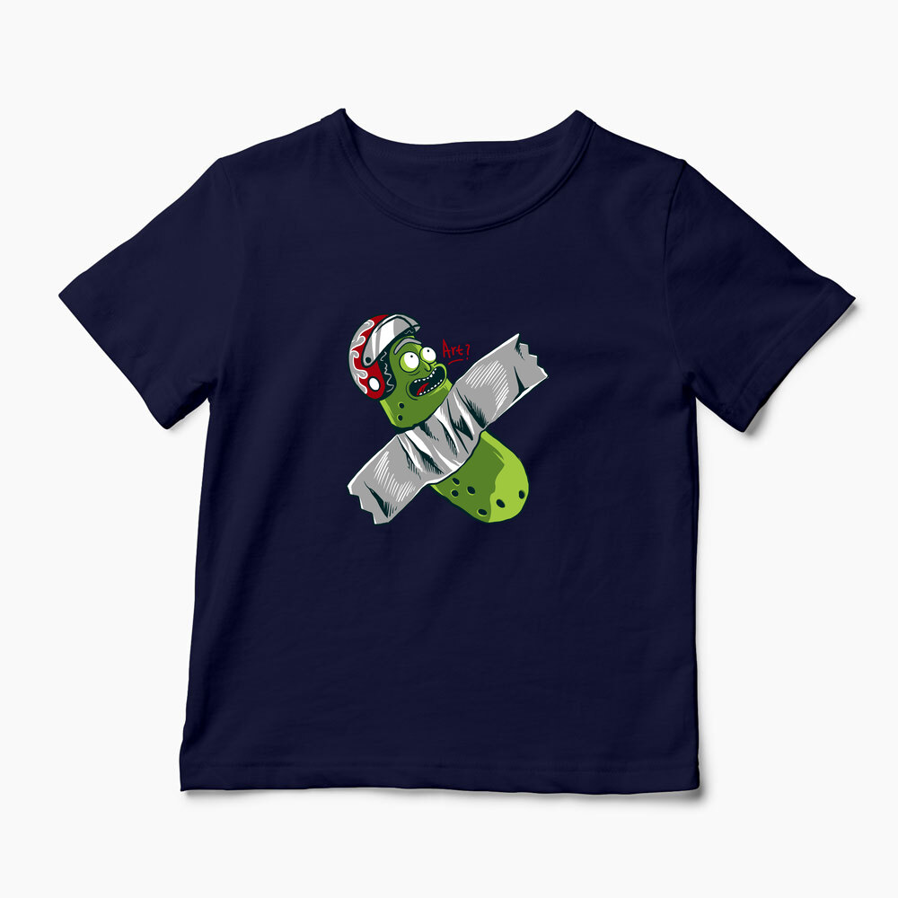 Tricou Personalizat Pickle Rick Taped Art - Rick and Morty - Copii-Bleumarin