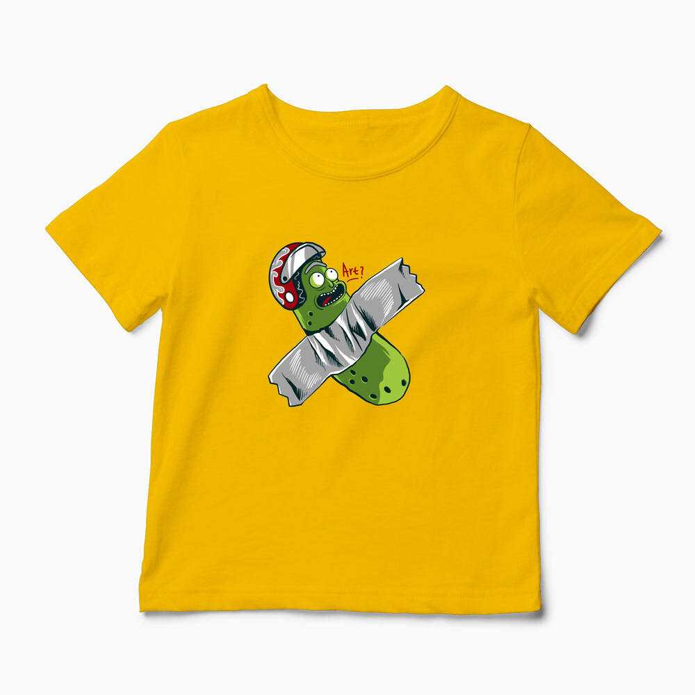 Tricou Personalizat Pickle Rick Taped Art - Rick and Morty - Copii-Galben