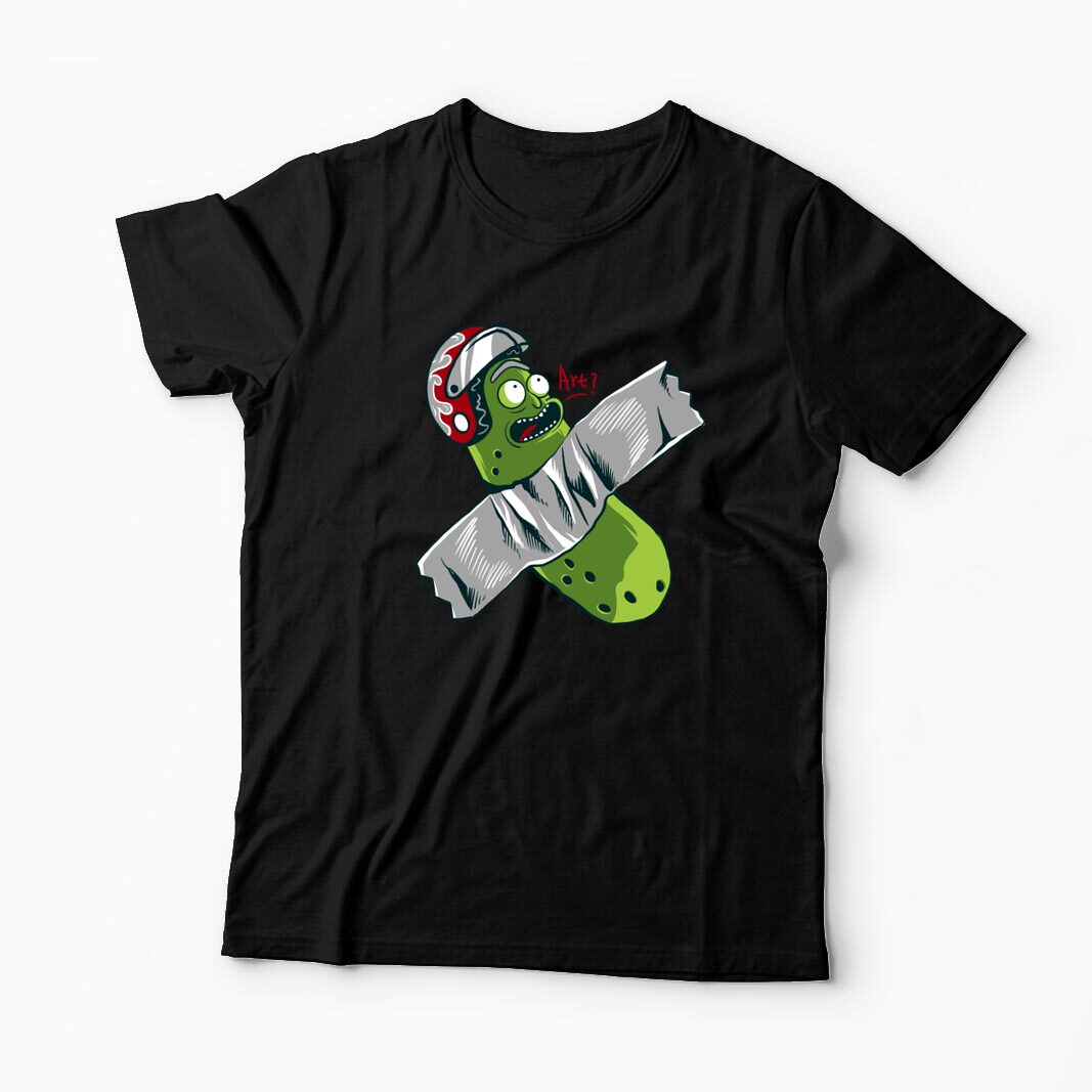 Tricou Personalizat Pickle Rick Taped Art - Rick and Morty - Bărbați-Negru