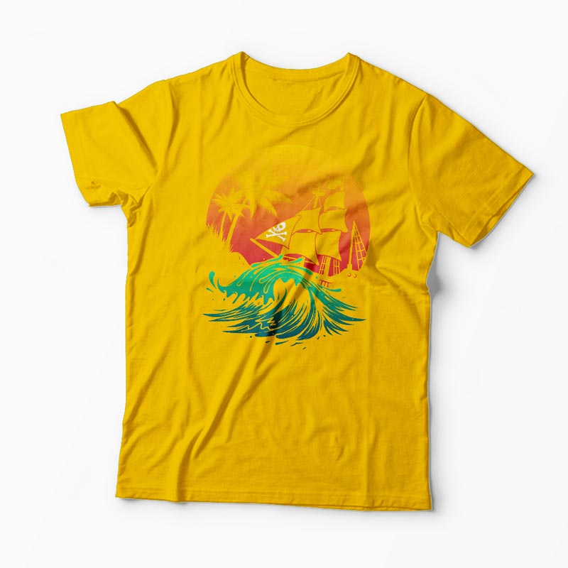 Tricou Personalizat Pirate Ship - Bărbați-Galben