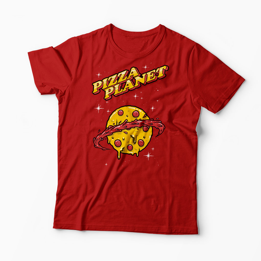 Tricou Personalizat Pizza Planet - Bărbați-Roșu