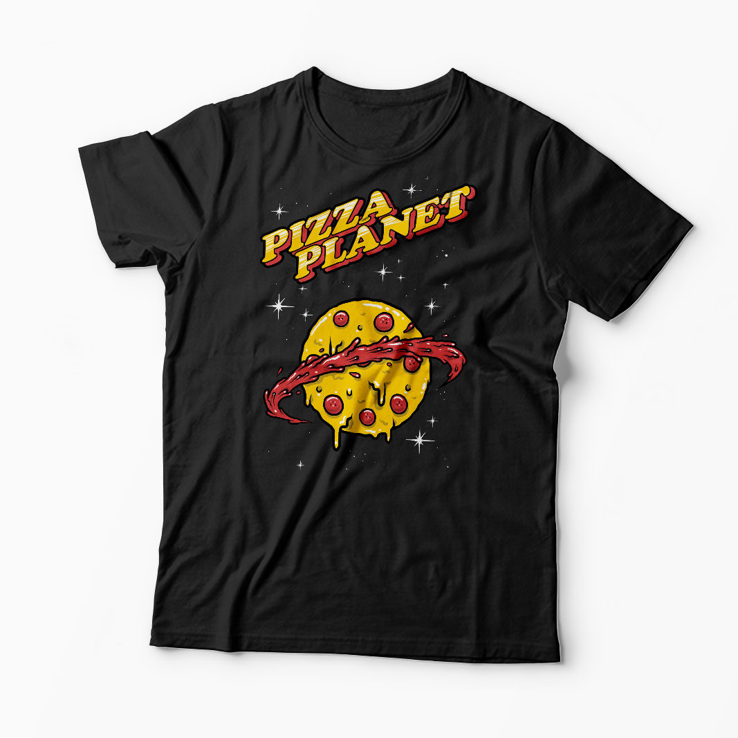 Tricou Personalizat Pizza Planet - Bărbați-Negru