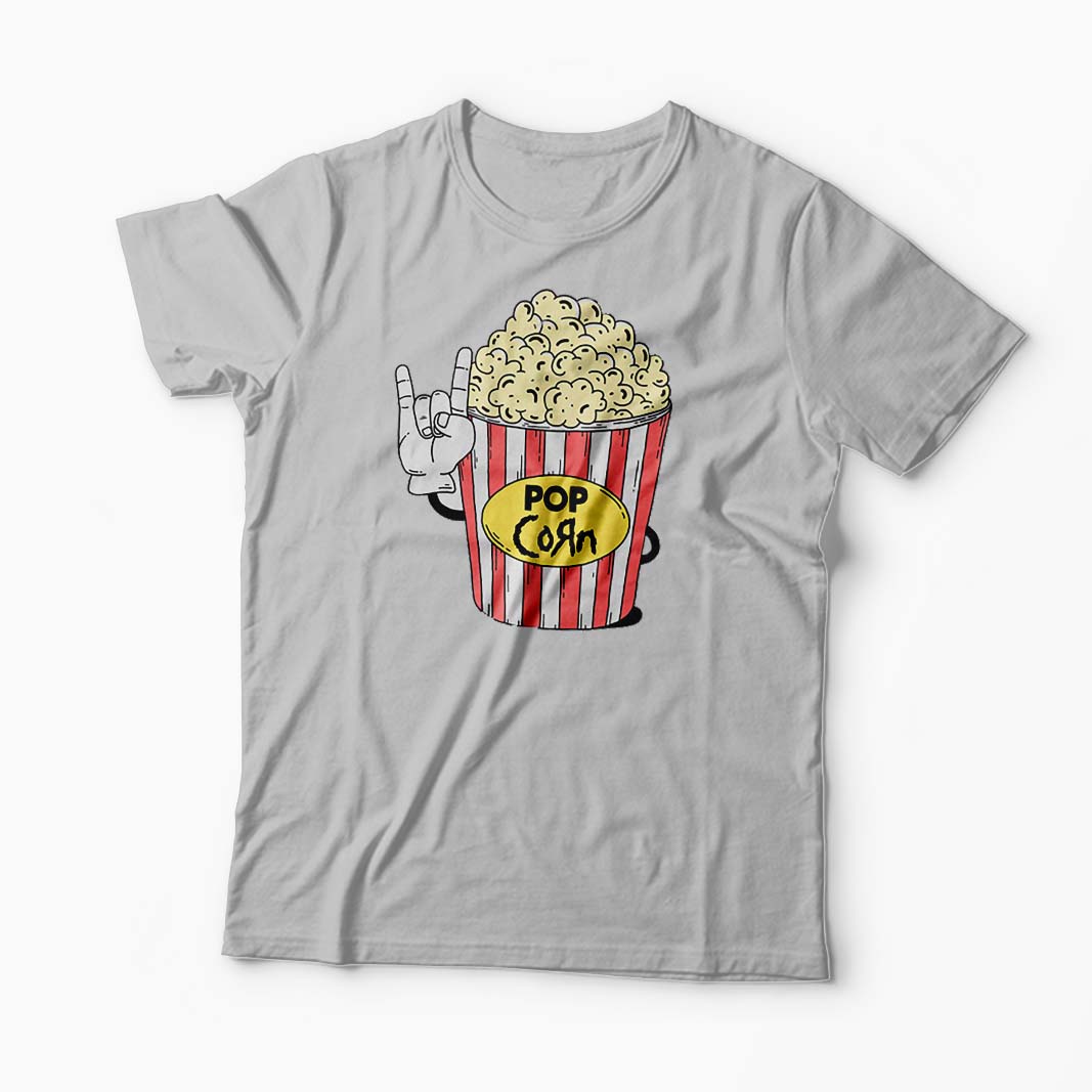 Tricou Personalizat Pop Korn Rock - Bărbați-Gri