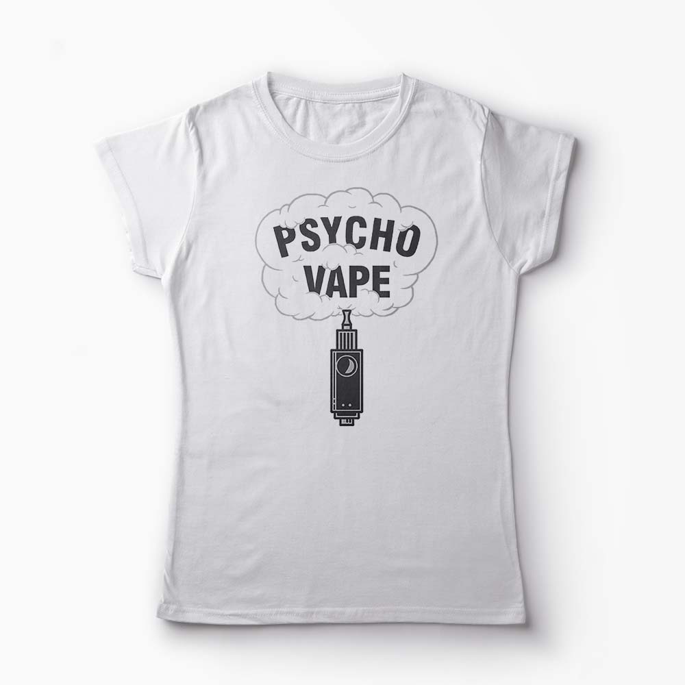 Tricou Personalizat Psycho Vape - Femei-Alb