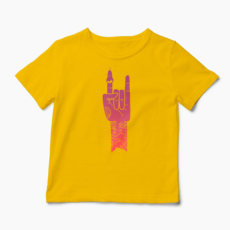 Tricou Personalizat ROCKet Ship - Copii-Galben