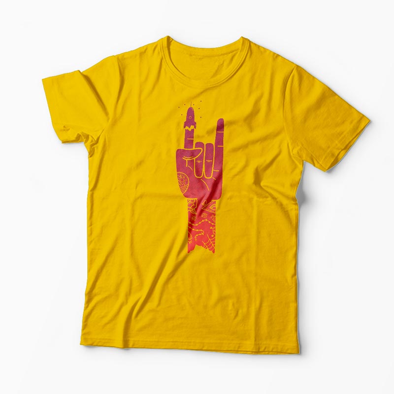 Tricou Personalizat ROCKet Ship - Bărbați-Galben