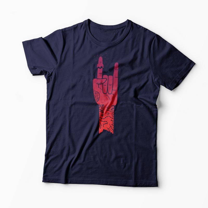 Tricou Personalizat ROCKet Ship - Bărbați-Bleumarin