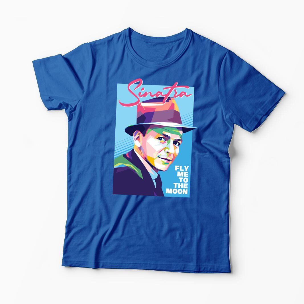 Tricou Personalizat Sinatra - Fly Me To The Moon - Bărbați-Albastru Regal