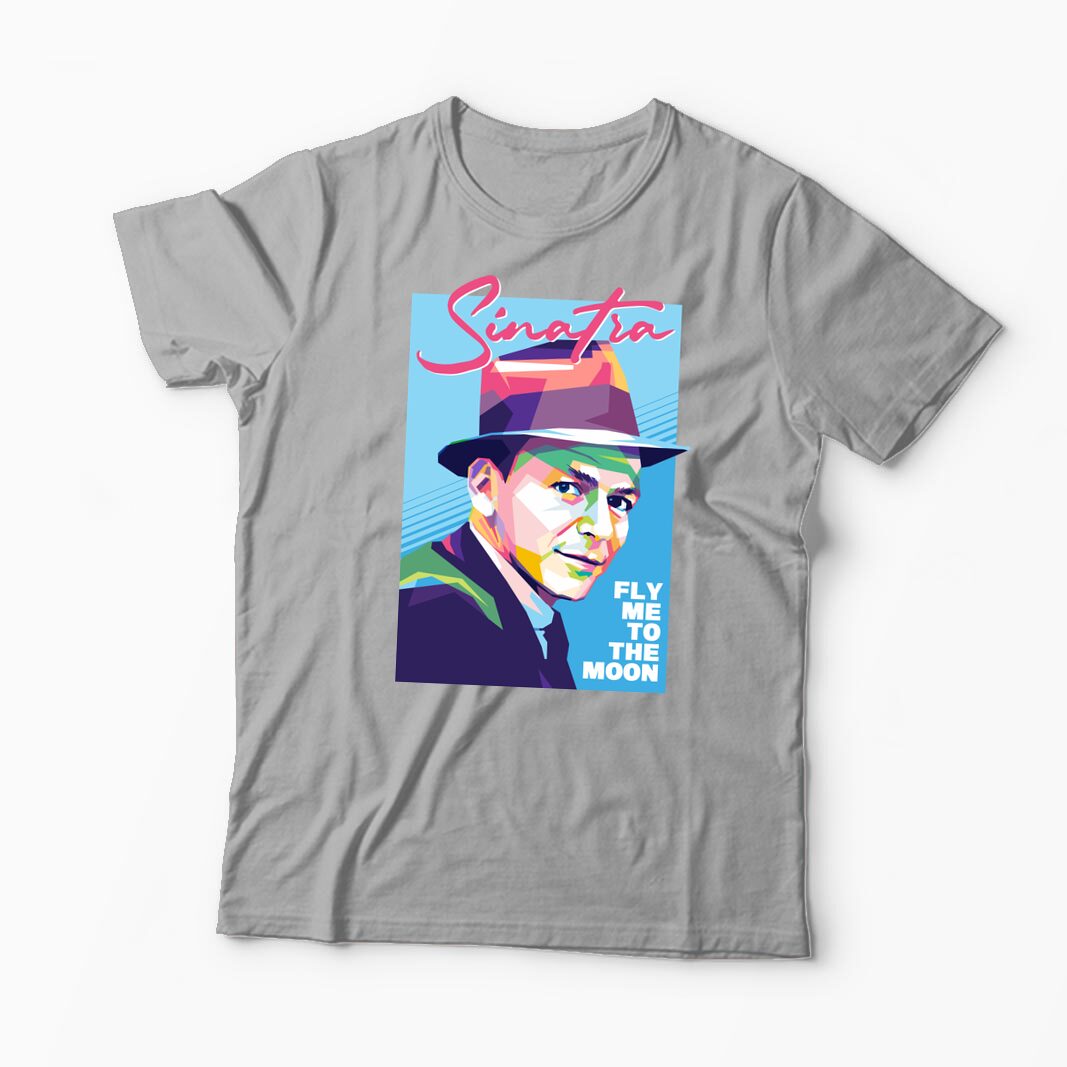 Tricou Personalizat Sinatra - Fly Me To The Moon - Bărbați-Gri