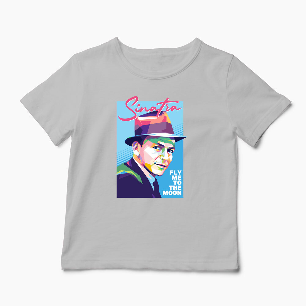 Tricou Personalizat Sinatra - Fly Me To The Moon - Copii-Gri