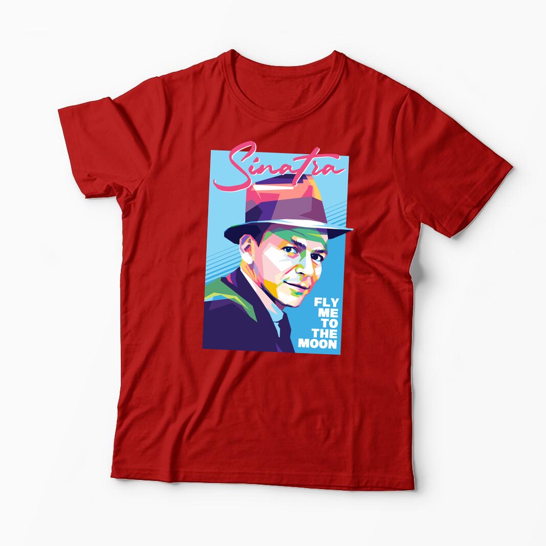 Tricou Personalizat Sinatra - Fly Me To The Moon - Bărbați-Roșu