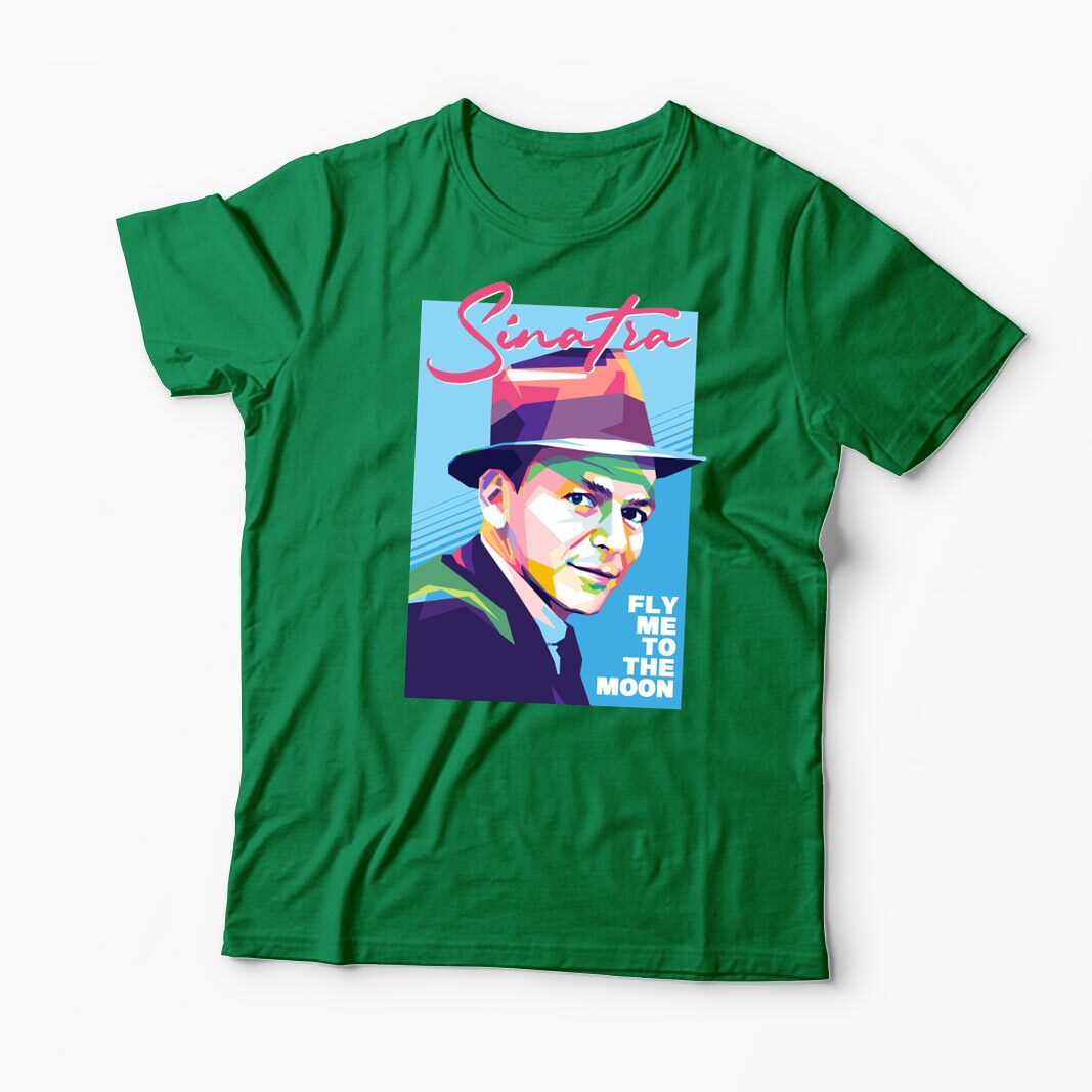 Tricou Personalizat Sinatra - Fly Me To The Moon - Bărbați-Verde