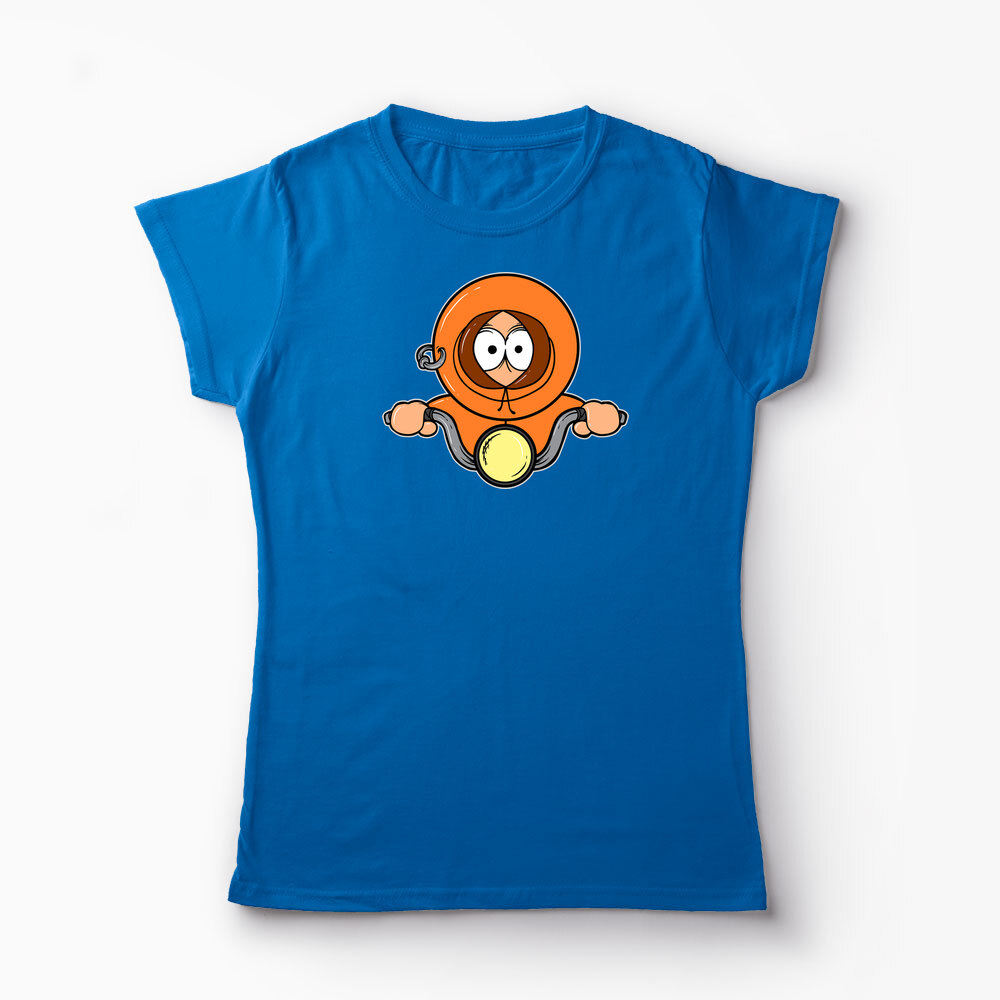 Tricou Personalizat South Park Biker Kenny - Femei-Albastru Regal