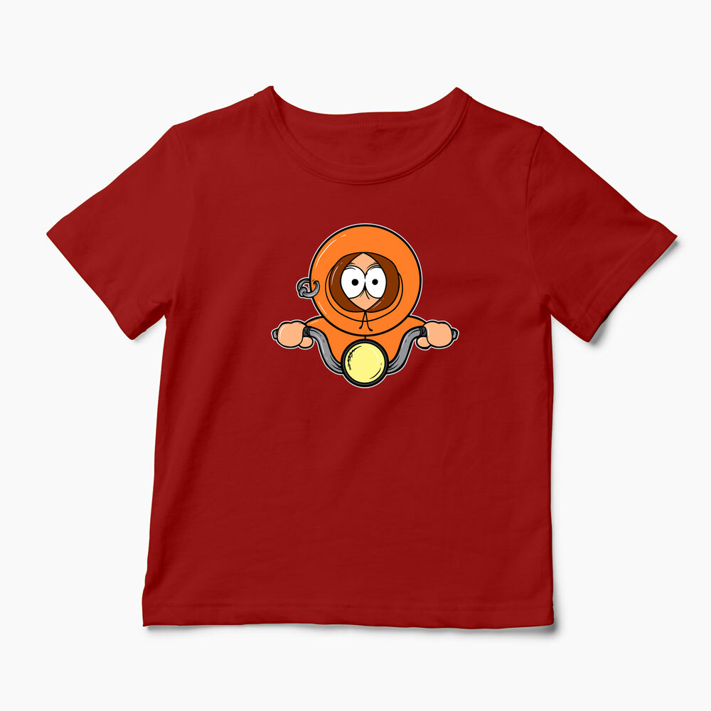 Tricou Personalizat South Park Biker Kenny - Copii-Roșu