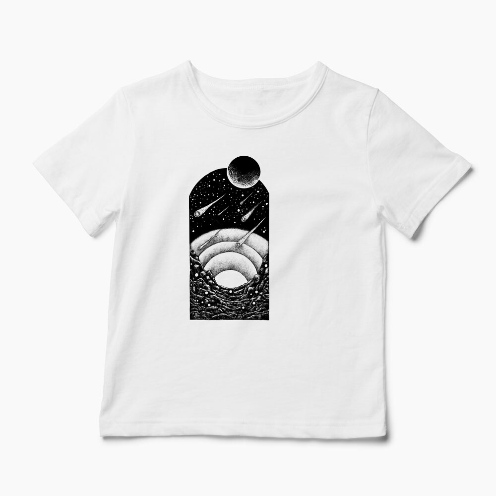 Tricou Personalizat Spațiu Univers Asteroizi - Copii-Alb