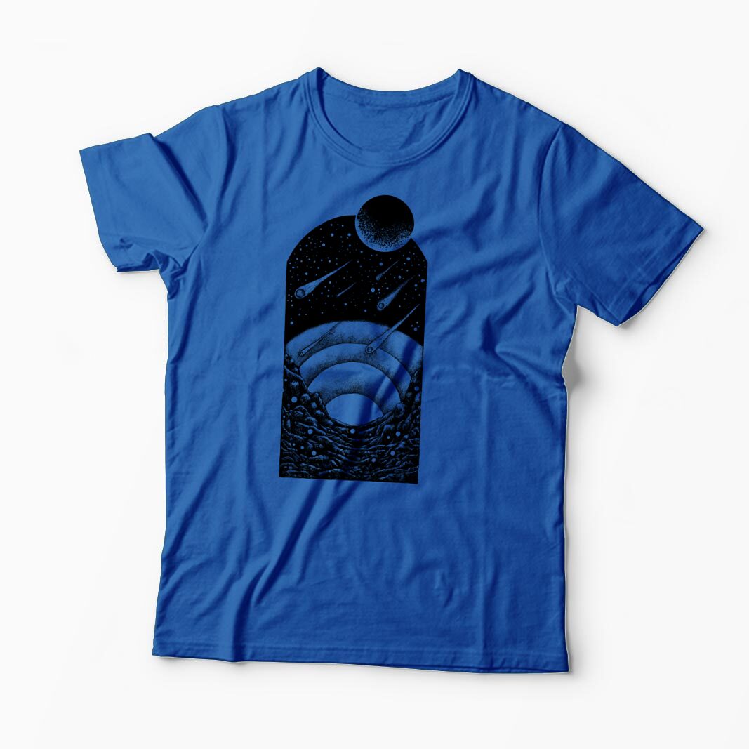 Tricou Personalizat Spațiu Univers Asteroizi - Bărbați-Albastru Regal