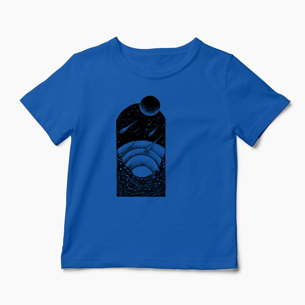 Tricou Personalizat Spațiu Univers Asteroizi - Copii-Albastru Regal