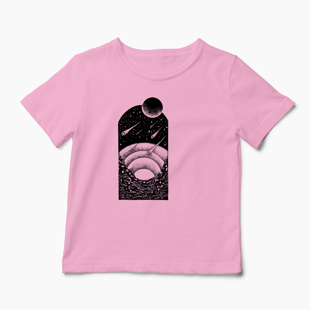 Tricou Personalizat Spațiu Univers Asteroizi - Copii-Roz