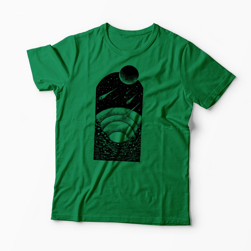 Tricou Personalizat Spațiu Univers Asteroizi - Bărbați-Verde
