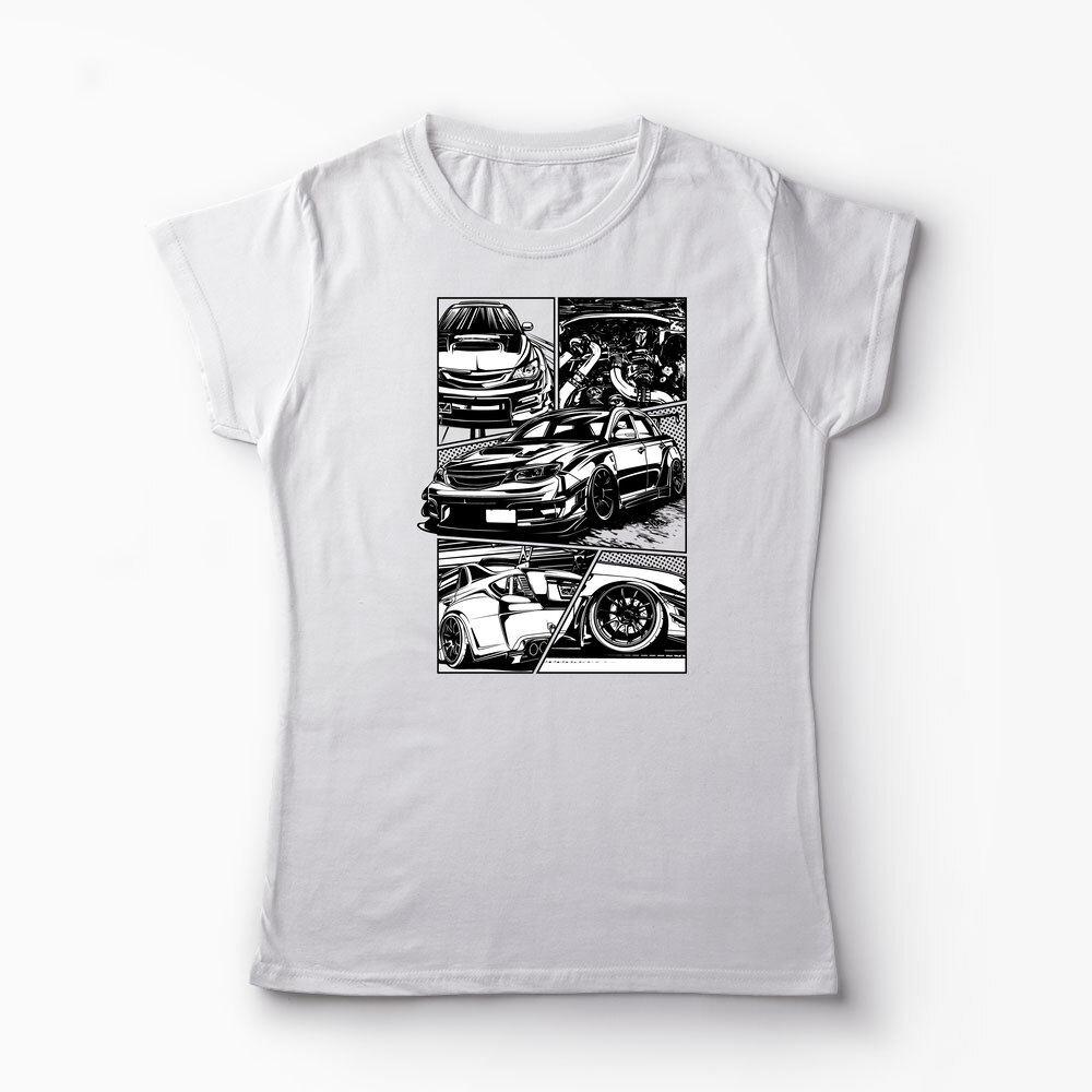 Tricou Personalizat Subaru WRX STI - Femei-Alb